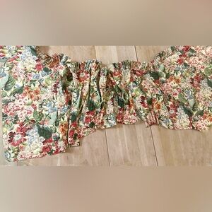 Floral Ruffled 12ft Valence - Multicolor Garden Print